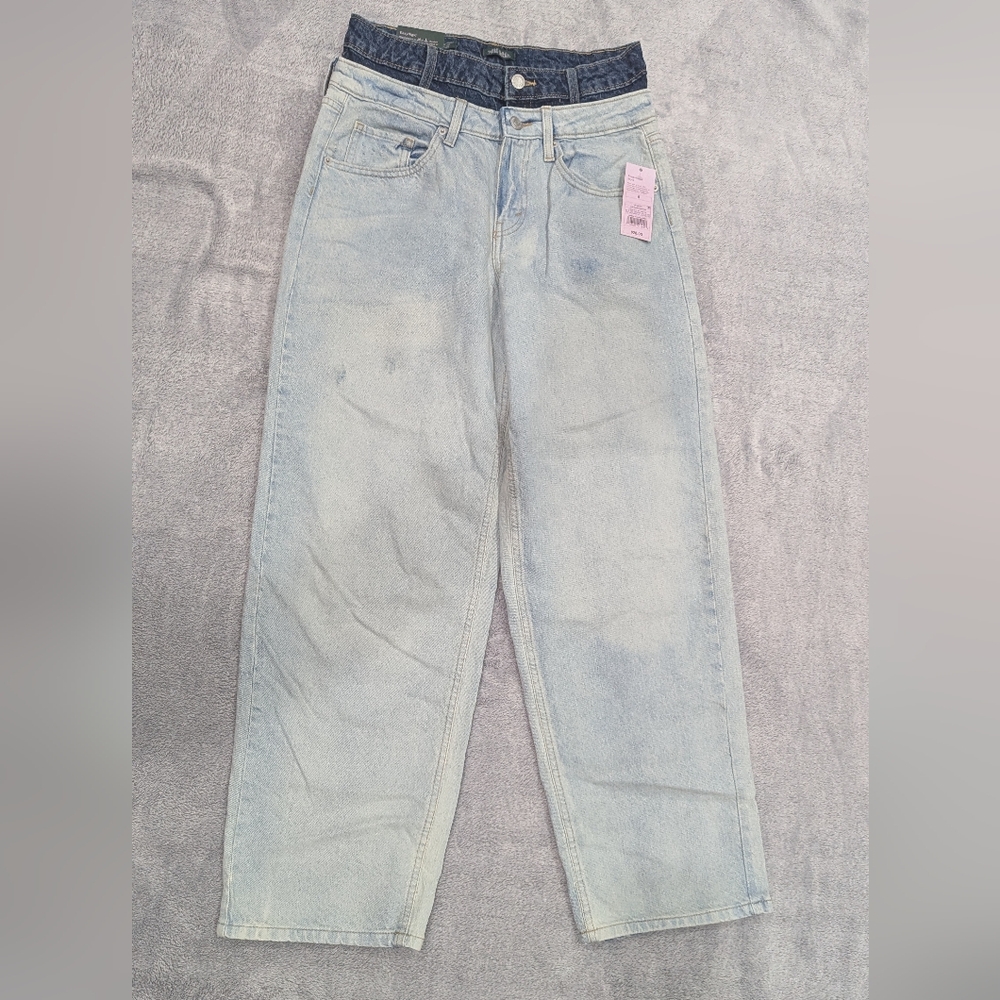 NWT Target Wild Fable Mid Rise 90s Relaxed Straight Jeans With Detachable Waist